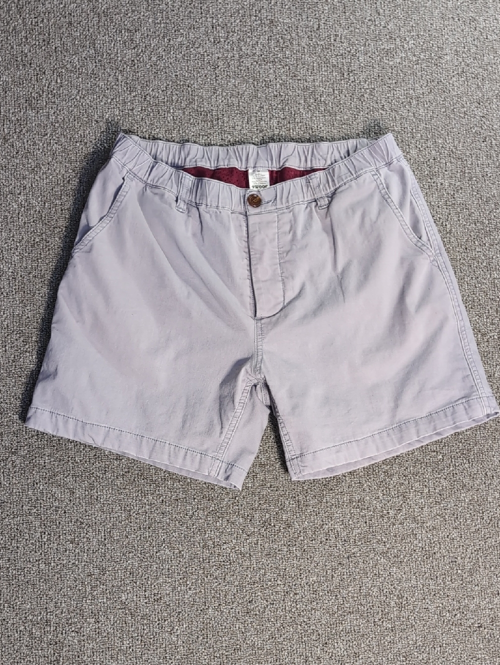 WOOF Clothing Lined Chino Shorts Size Medium In Dusky Gray 5" Inseam